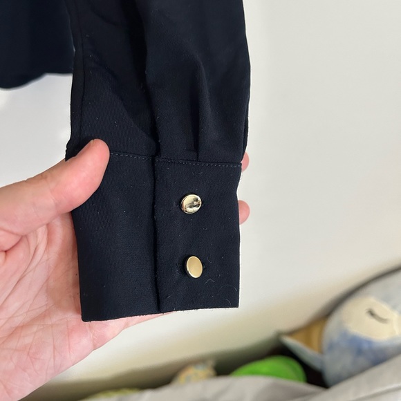 Navy Blue Work Blouse - Picture 4 of 4